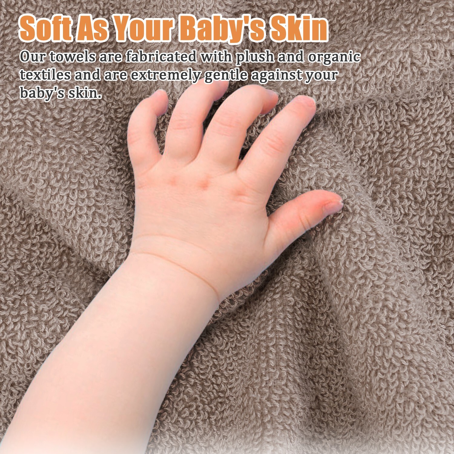 100% Cotton Premium Soft Towel 3PCS Soft Gold Luxury Absorbent Face Cloth Bath