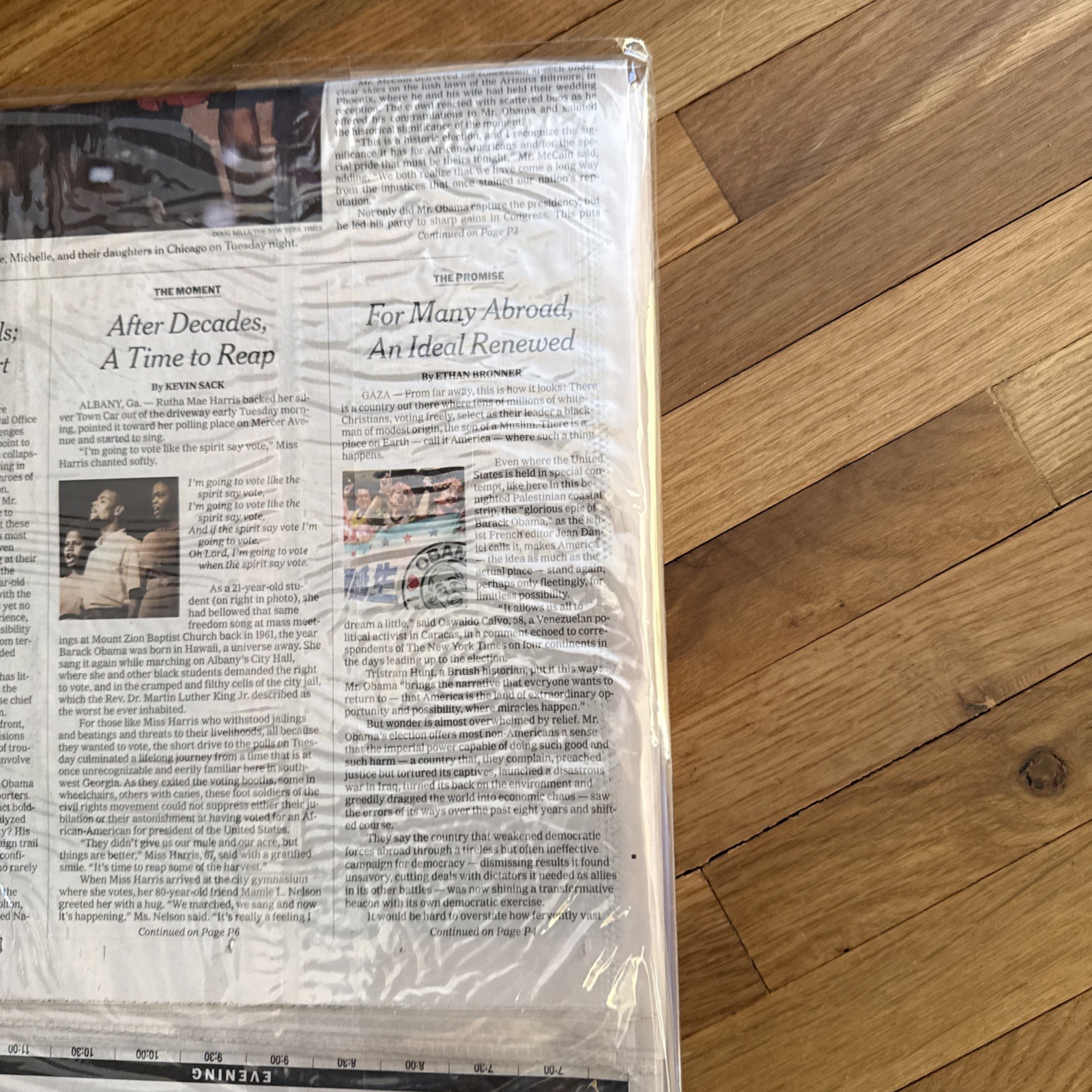 New York Times 11-5-08 Election Barack Obama Late Edition Newspaper Inauguration