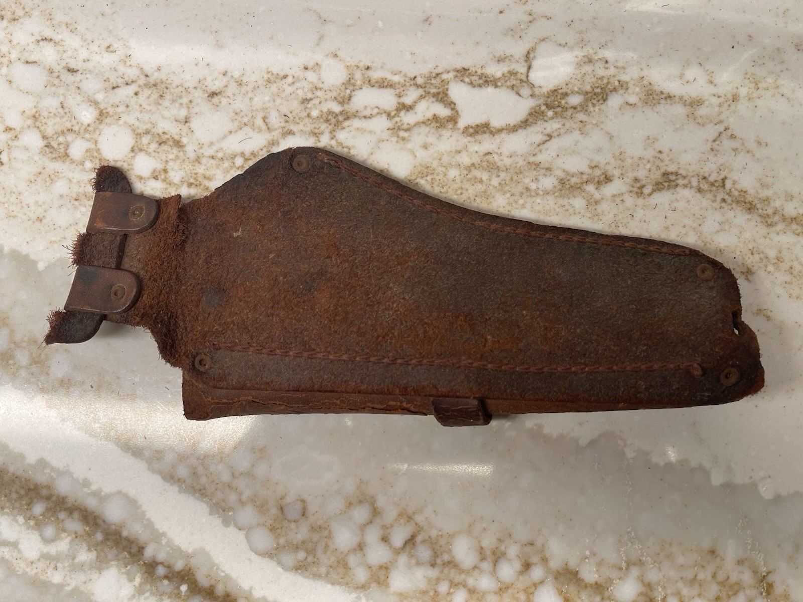 1960s VTG Mattel Fanner 50 Toy Cap Replica Gun Used Leather Holster MADE IN USA