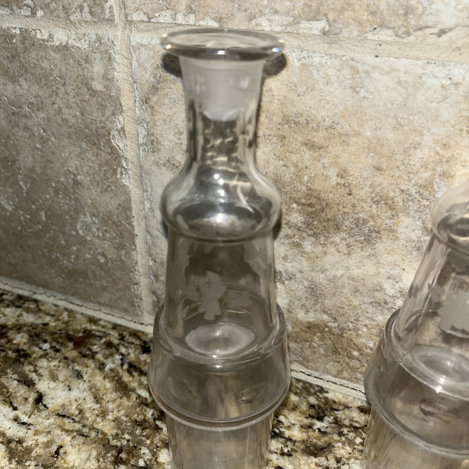 Antique Pairpoint Mfg. Co Glass Cruet Condiment - 7 pieces