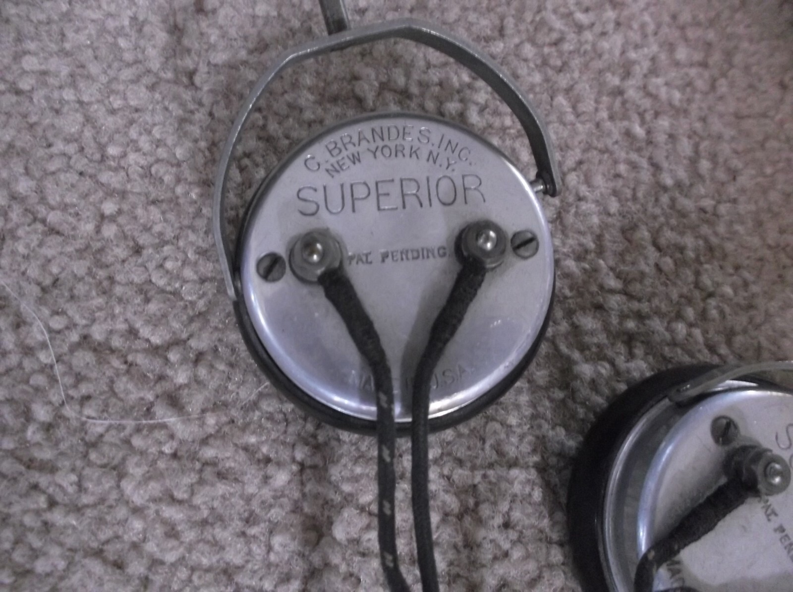 Vintage Brandes Superior Headset Headphone Receiver Great Shape FREE SHIPPING