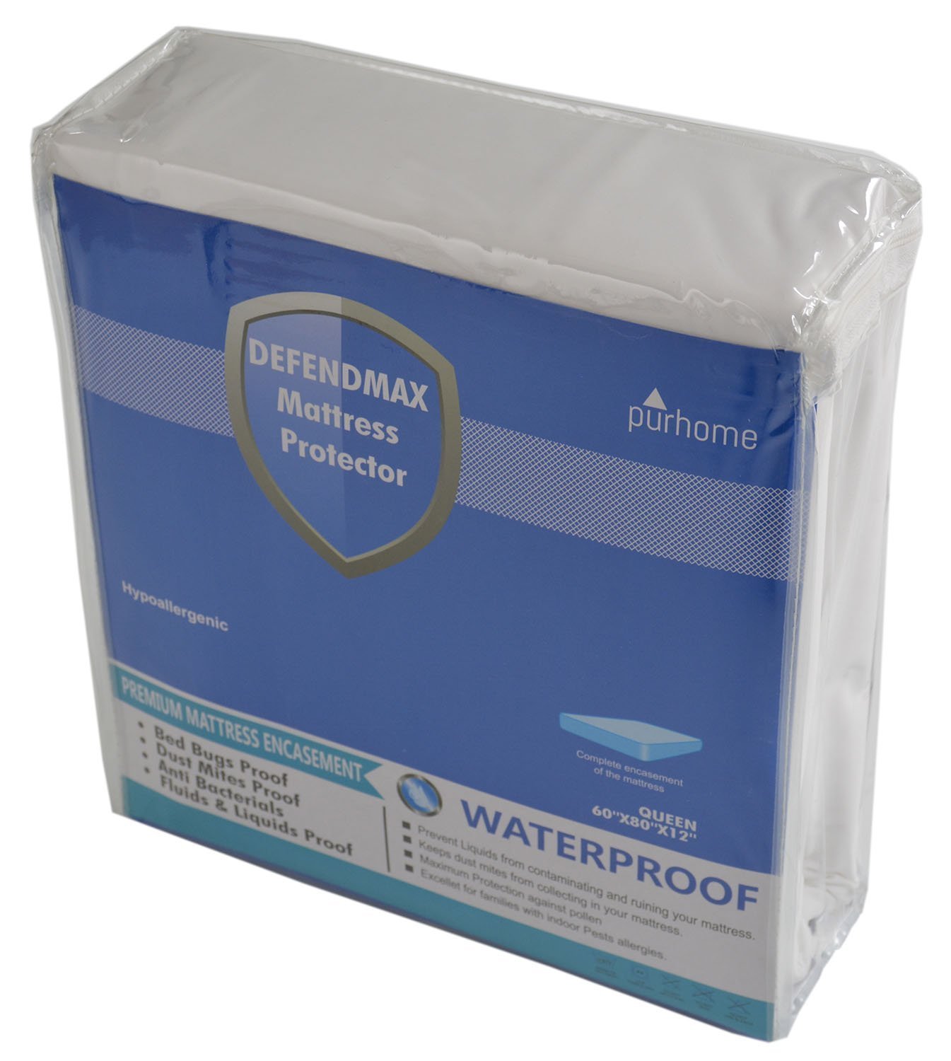 Mattress Protector Encasement Bedbug Cover Waterproof Hypoallergenic