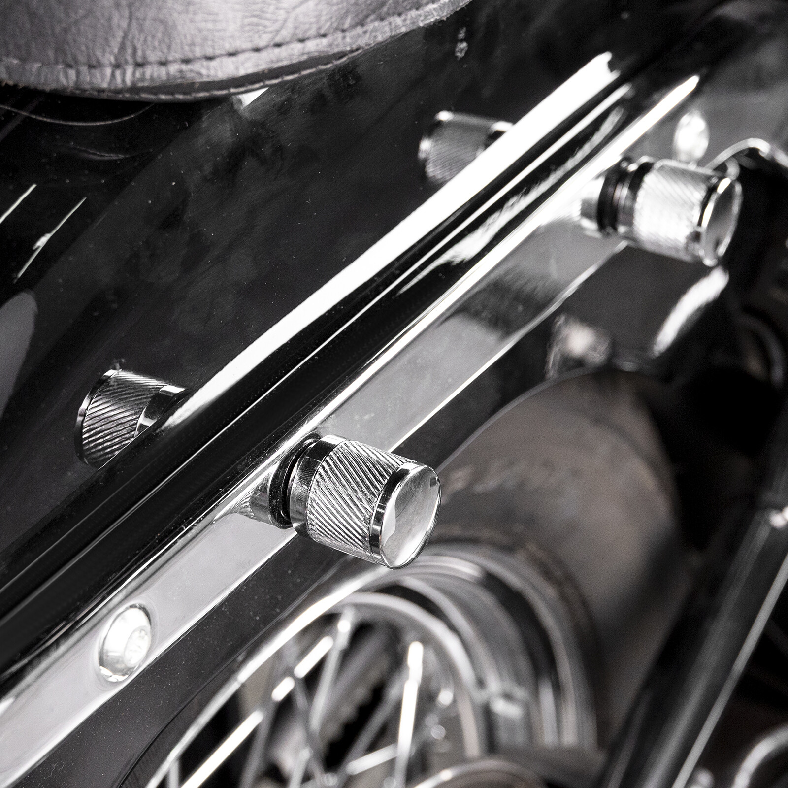 MOFUN 2pcs Chrome Docking Hardware Covers Kit For Harley Dyna Touring 1994-2024