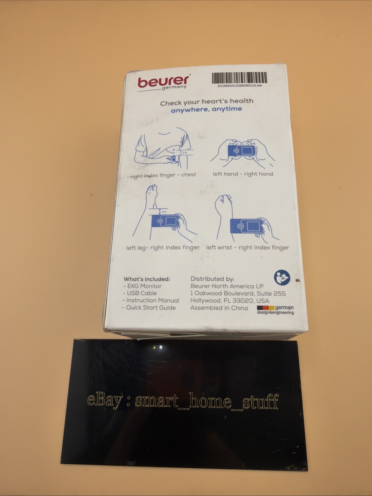 beurer EKG Monitor Cardio Companion Real Time Results ME75 Bluetooth Brand New!