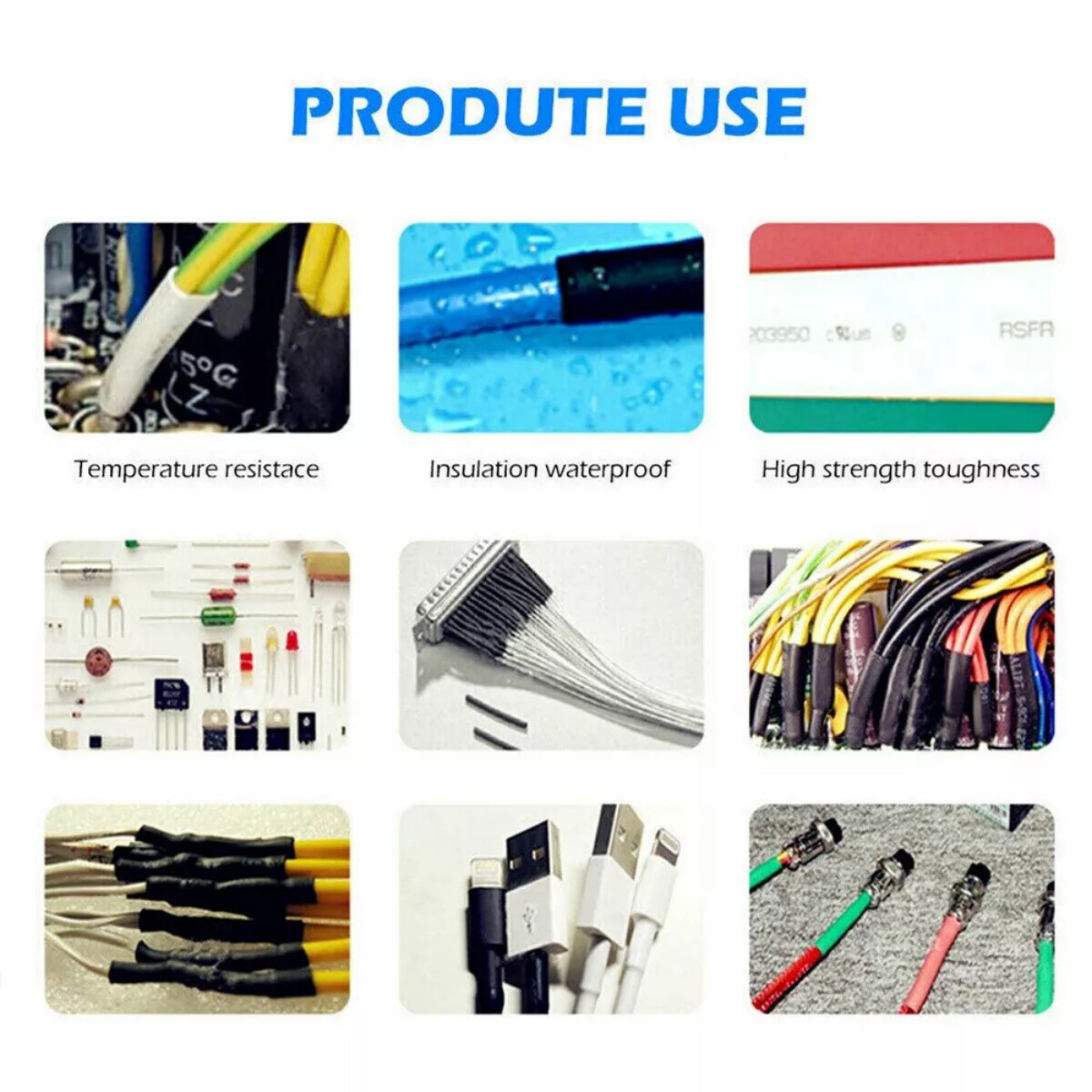 560 Pcs HEAT SHRINK Tubing Sleeve 3:1 Shrinkable Tube Wire Cable Assortment Kit