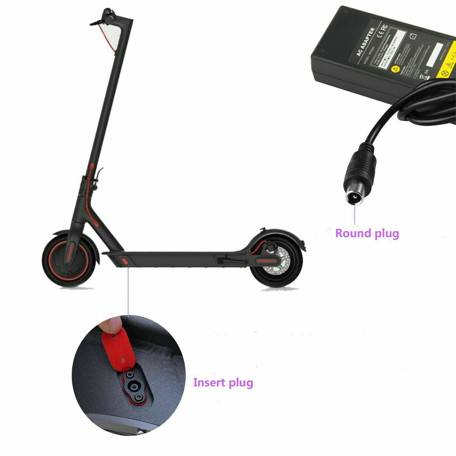 Fast Charger 42V 2A for Bird Lime Skip Xiaomi Mijia M365 36V li-ion Battery US