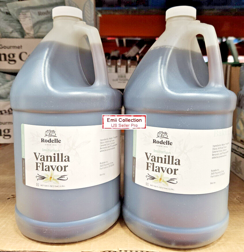 Rodelle Imitation Vanilla Flavor 128fl oz 3.78L (2 Jugs)
