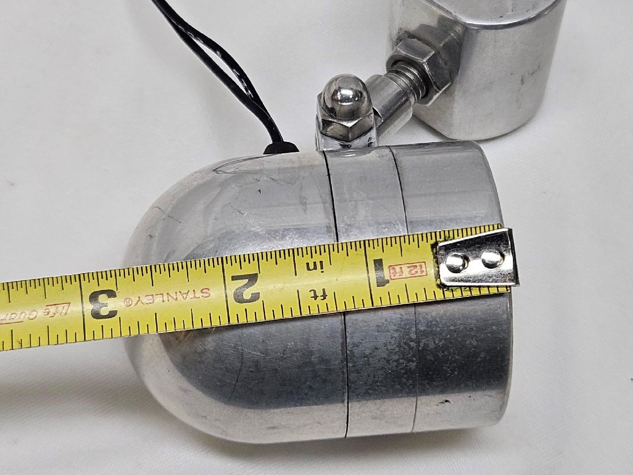 Vintage Pair Motorcycle Bullet Halogen Driving Lights 12V