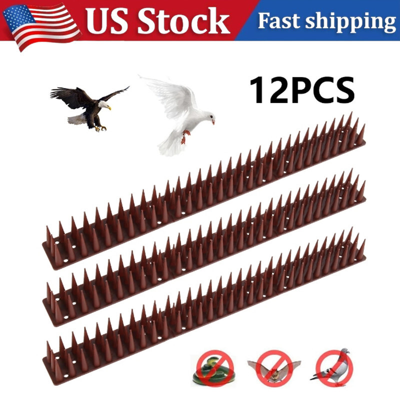 Cat Repellent Bird Spikes Fence Security Outdoor Plastic Deterrent Climb Strips