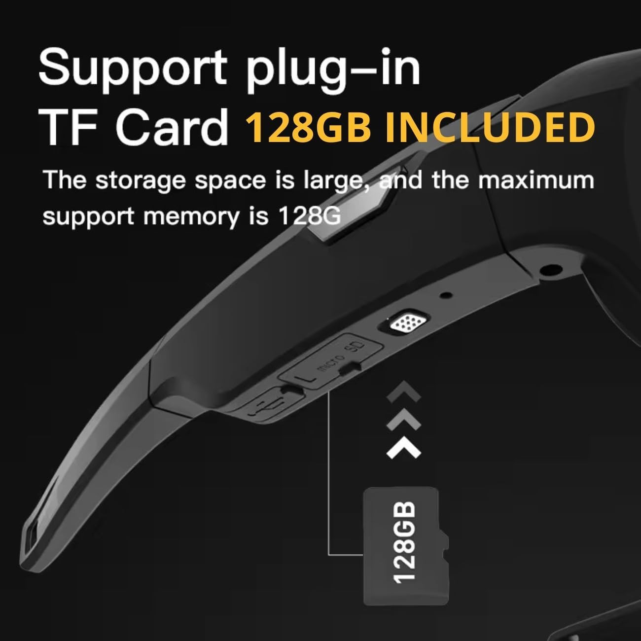 Baseball Glasses with Camera,4K POV Sports Smart Camera Sunglasses Record Video