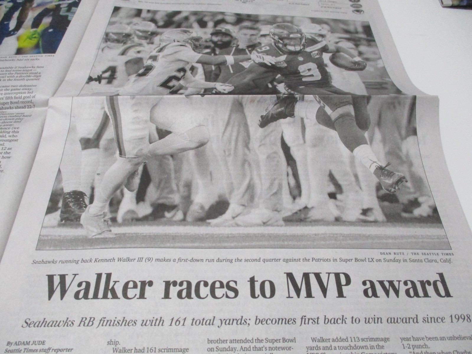 Seattle Seahawks Super Bowl Champs Full Newspaper, New