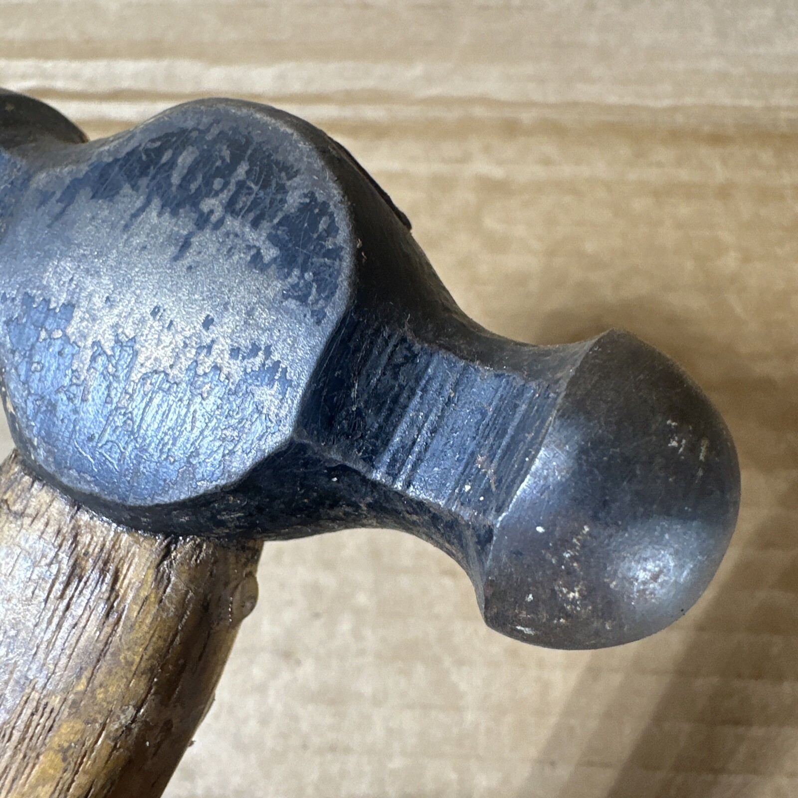 Vintage Vaughan S2012 12 Oz. Machinist Ball Peen Hammer Wood Handle Made In USA