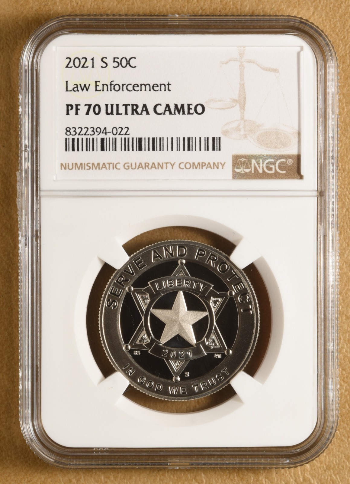 2021 S Law Enforcement Commemorative Half Dollar NGC PF 70 Ultra Cameo
