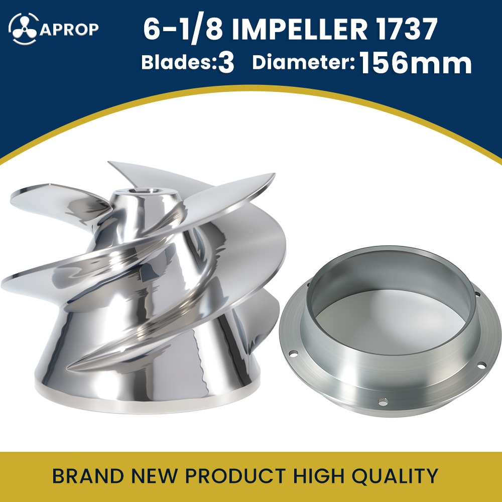 For Medium Series Outboard Jet Impeller 6 1/8 Part No.1737 + Flanged Liner 1521