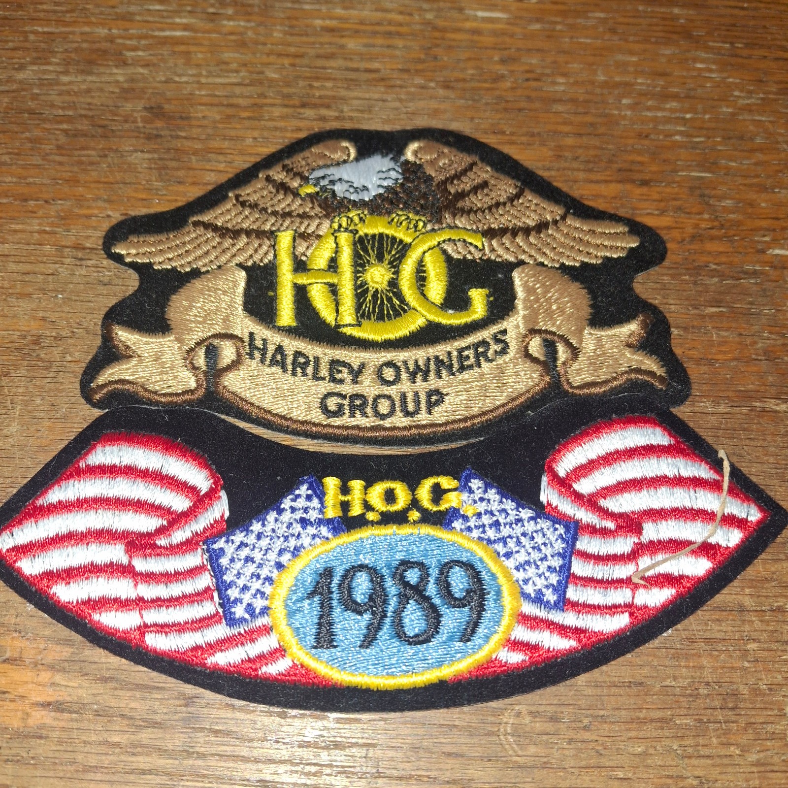 NOS RARE 1989 UnNotched HOG Harley Davidson Owners Group Patch Badge Unused