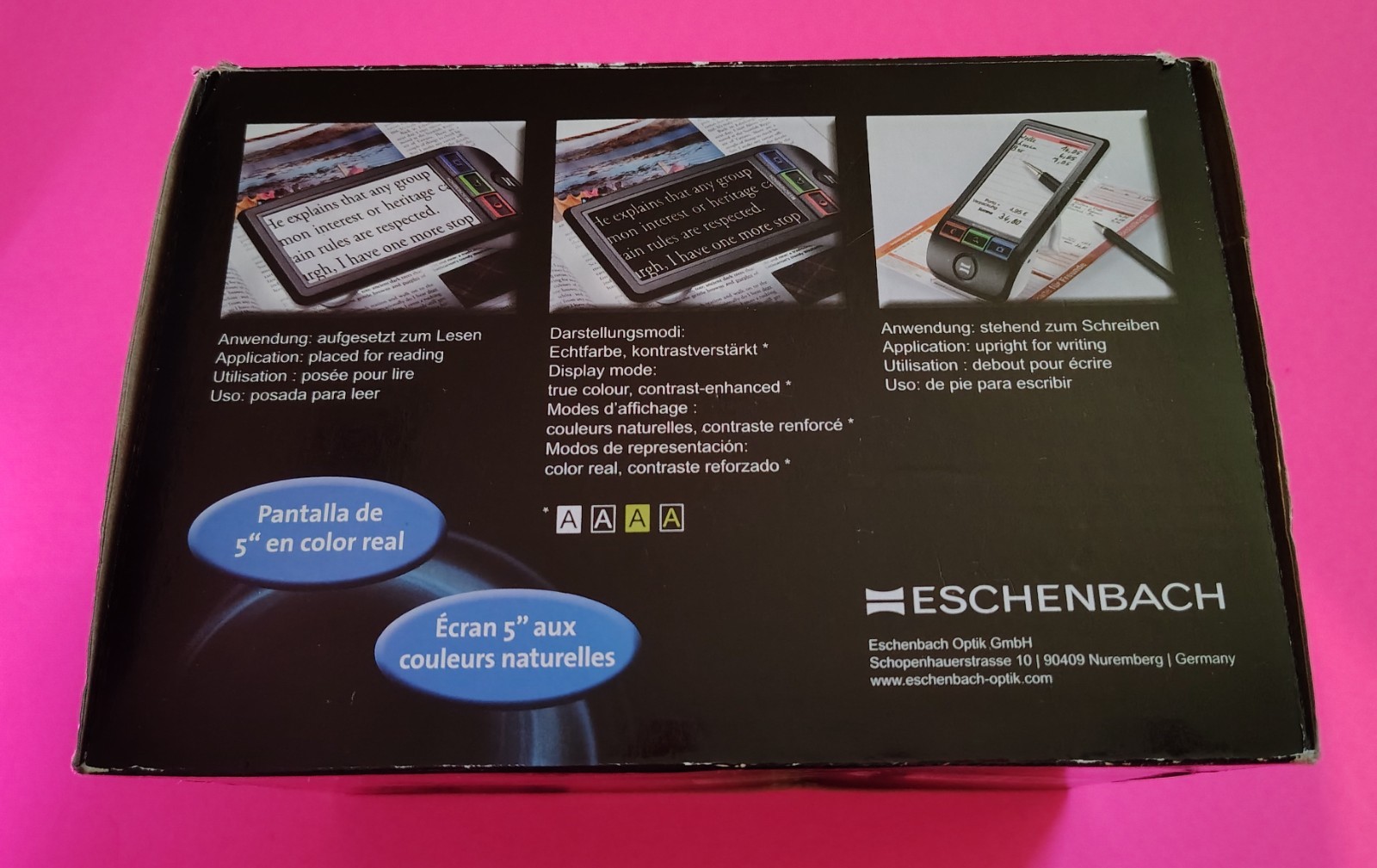 ESCHENBACH SmartLux Digital Portable Magnifier Handheld HD Video 12x #16501