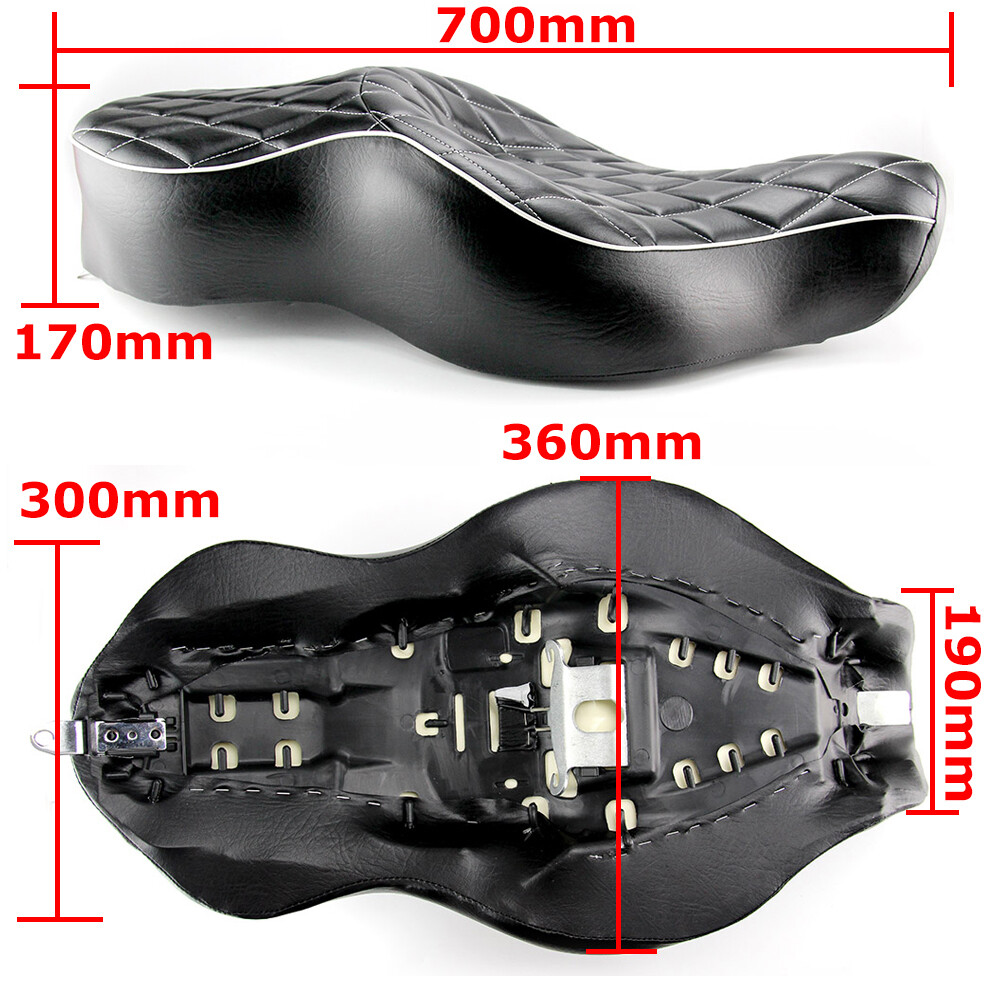 Rider Driver Passenger Seat 2 Up for Harley Sportster XL 883 1200 Iron 48 72 04+