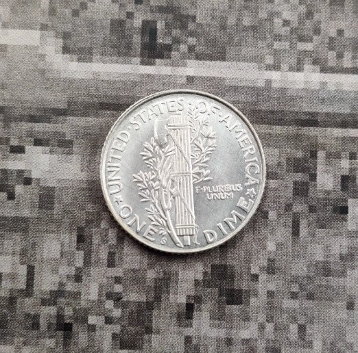 1928 S Mercury Dime Low production in the first year As shown in the figure