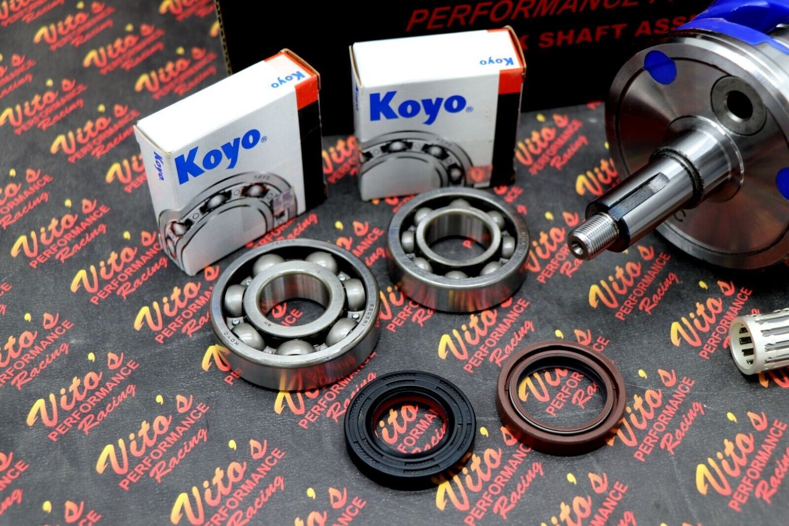VITOS Yamaha Blaster crankshaft KIT +3mm STROKER crank bearings + spacer + seals