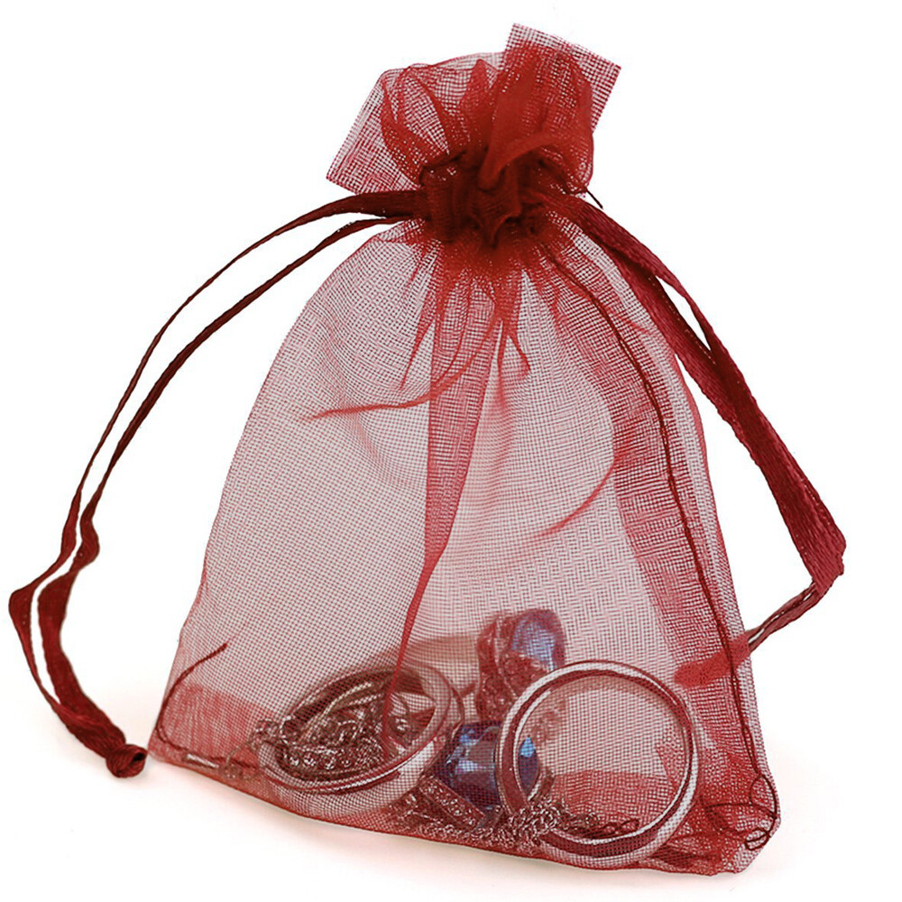 100/200 pcs Organza Gift Candy Sheer Bags Wedding Party Favor Decoration Pouches