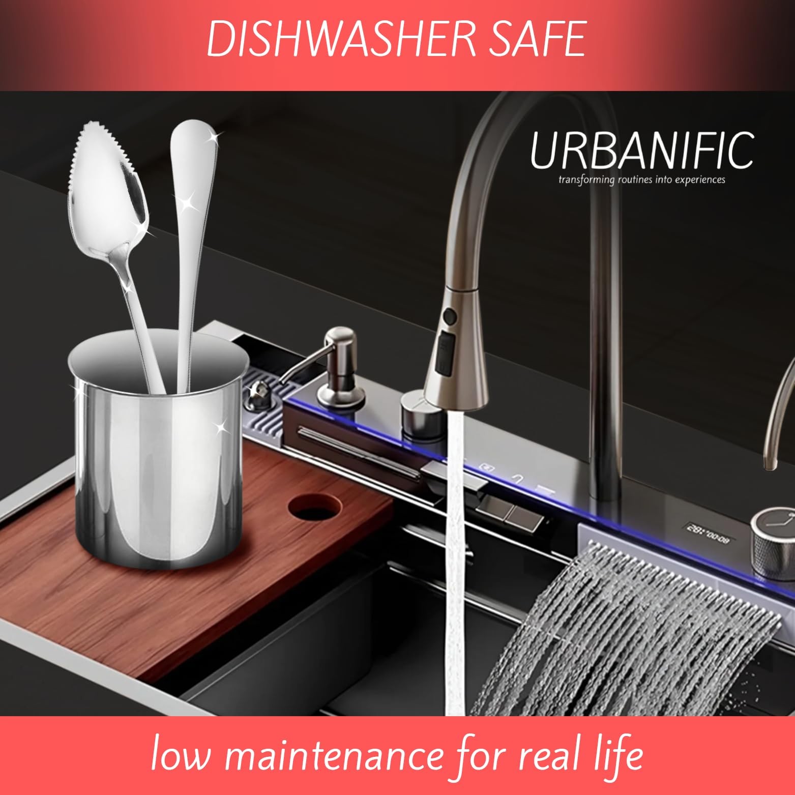 Grapefruit Spoons Set Serrated Edge Stainless Steel Fruit Sieve 4P