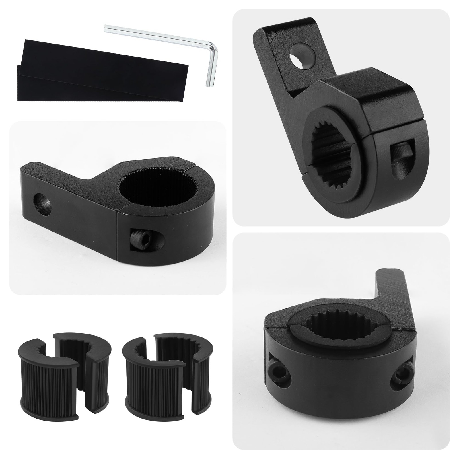 2PCS Motorcycle Light Bar Mounts - Universal 0.75" 1" 1.25" Tube Clamp LED Li...