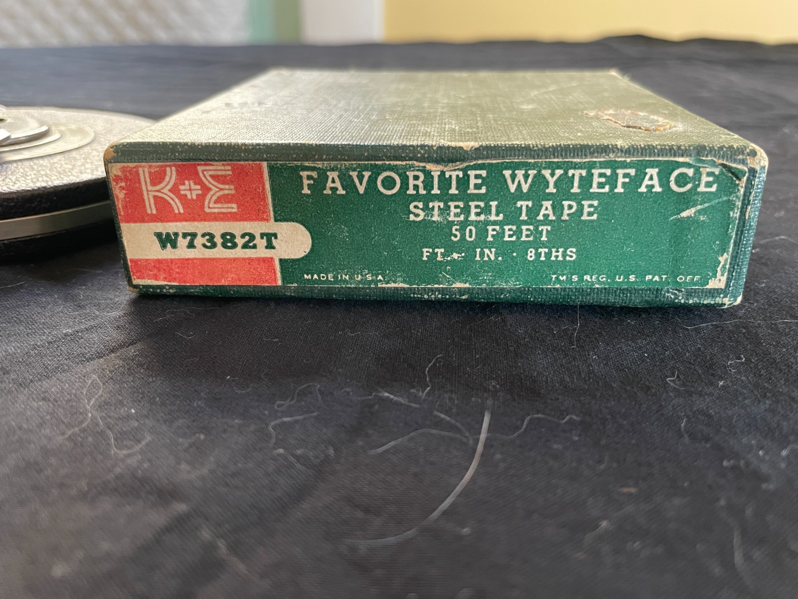 K & E Favorite Wyteface 50' Steel Tape Measure in Original Box