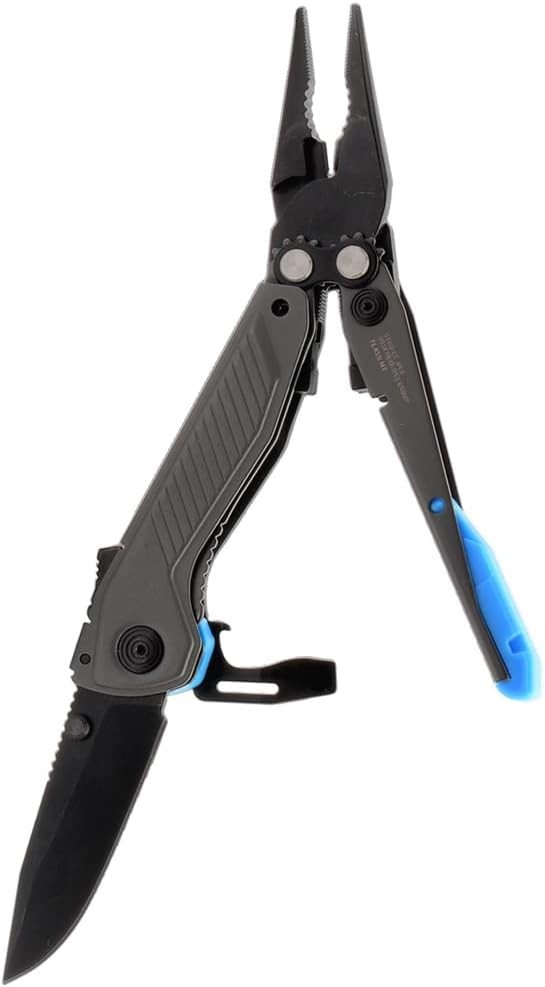 SOG Flash MT Multi-Tool 7 Tool Stainless-Steel Housing Urban Gray/Cyan USED