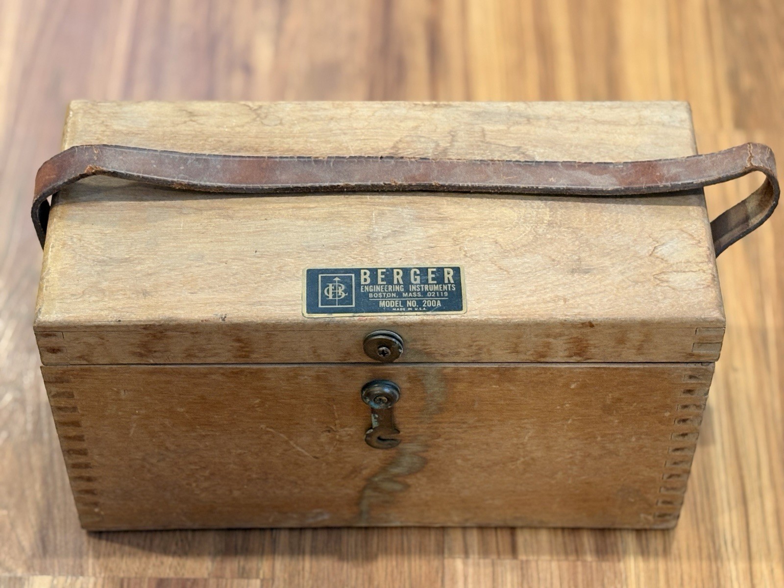 1960S BERGER ENGINEERING INSTRUMENTS SURVEYING TRANSIT LEVEL 200A w Box BOSTON