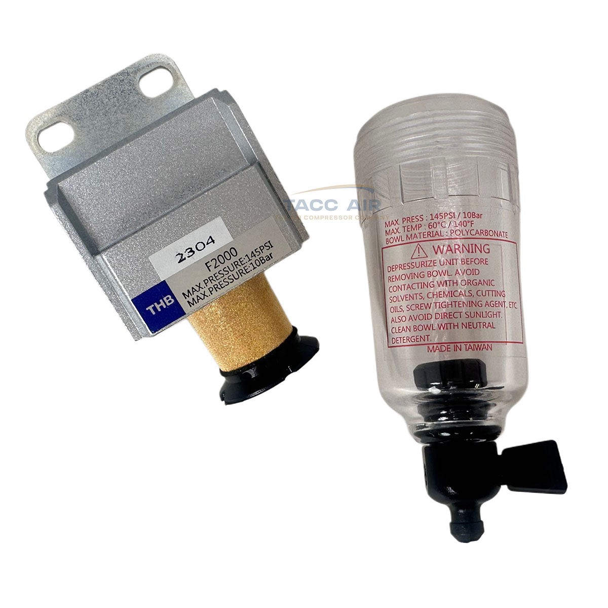 1/4" Compressed Air Compressor In Line Moisture & Water Filter Trap Separator