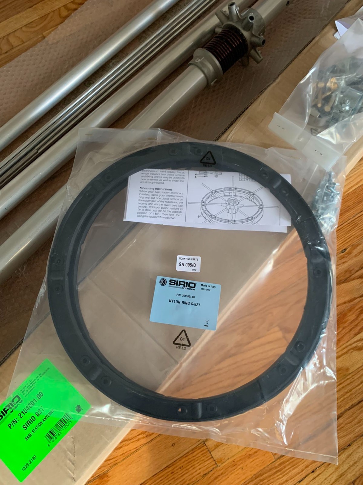 Sirio 827 5/8 Wave 10M/CB Base Antenna with Anti-Vibration Ring