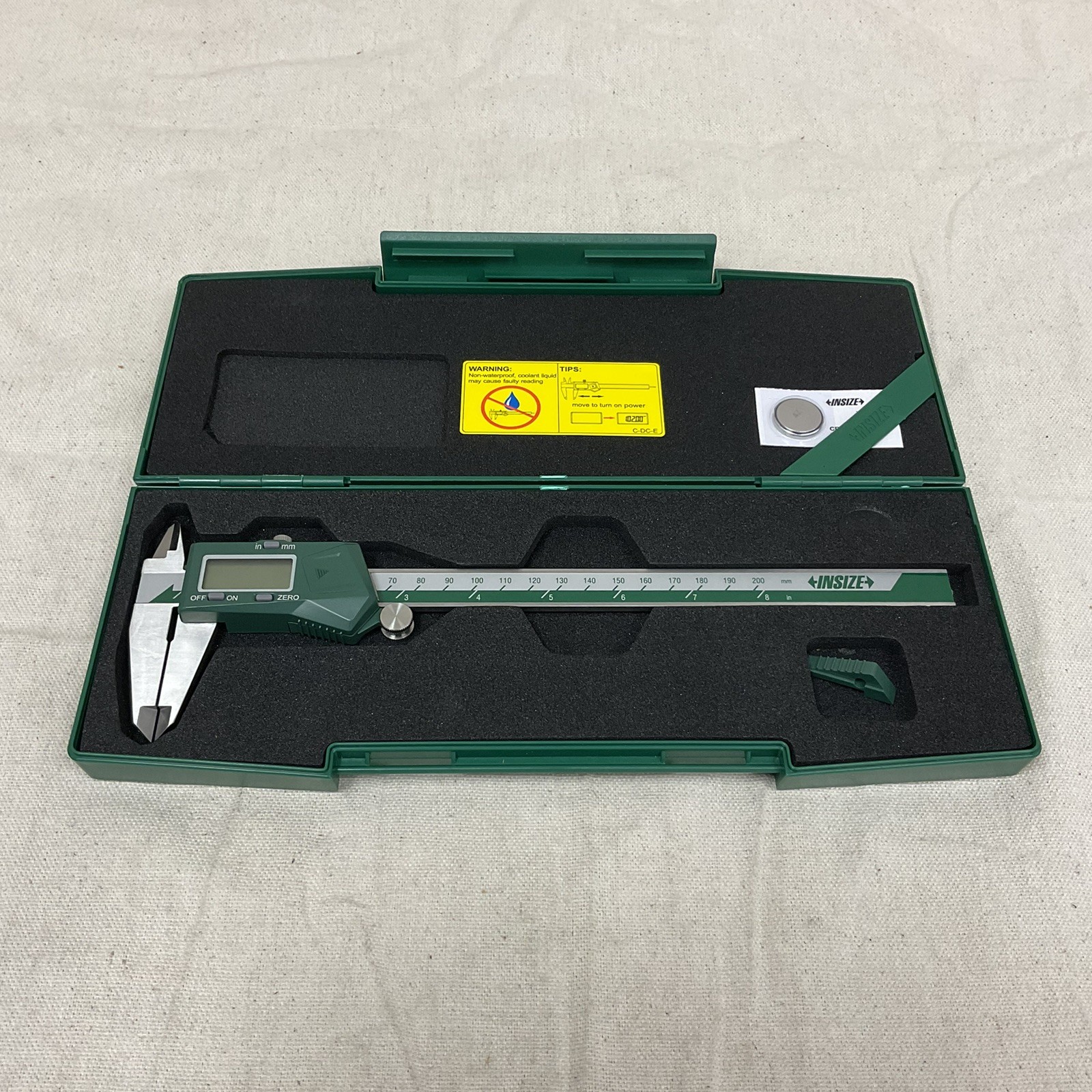 INSIZE 1108-200 4-Way Digital Caliper 0-8" /0-200mm +/- 0.0012" Accuracy