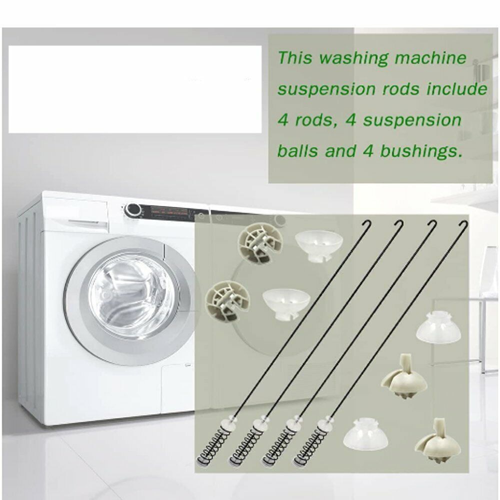 4Pcs Suspension Rod Kit W10780045 W10821956 for Whirlpool Kenmore Washer