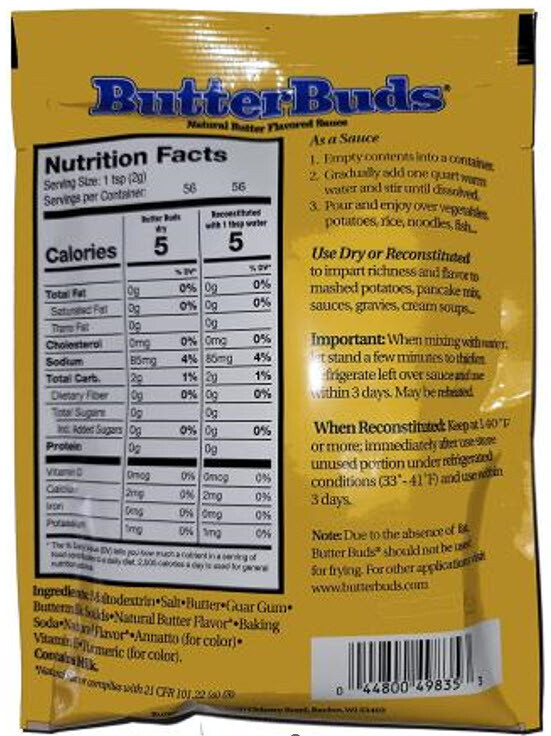Butter Buds 5 x 2 ounce packs (10 oz. total)