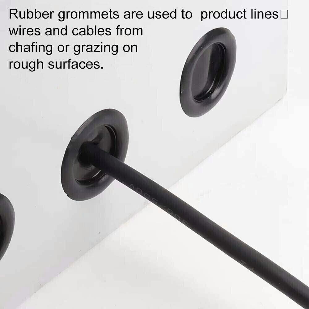 170PCS Rubber Grommet Firewall Hole Plug Electrical Wiring Gasket Assortment Kit