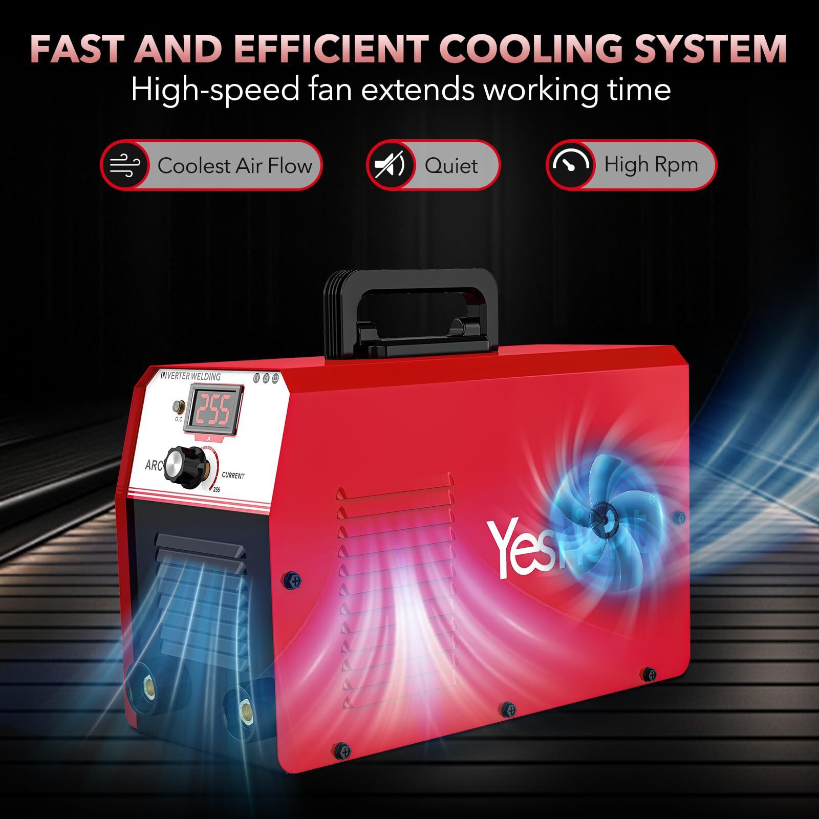 YesRight 255A Portable Stick ARC Welder, Dual Voltage 110V/220V Machine