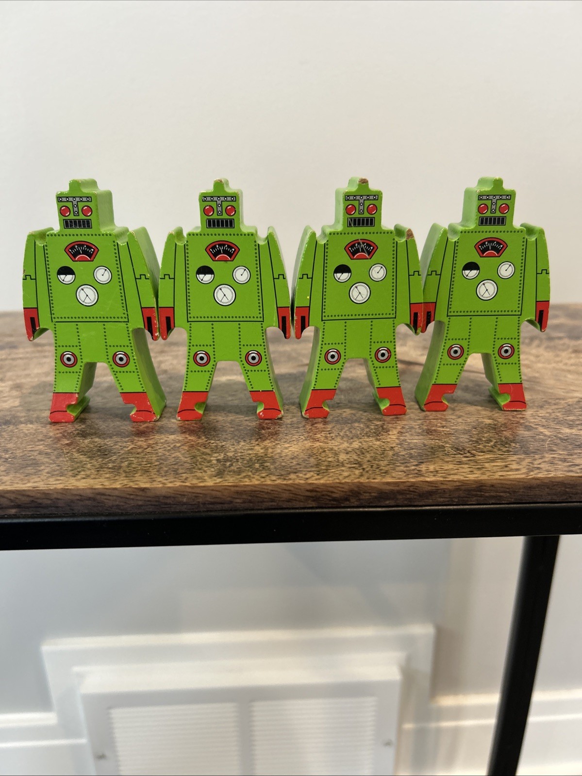 Schylling Wooden Stacking Robots - Balance Toy Set Of 13 Multicolor Blocks Kids