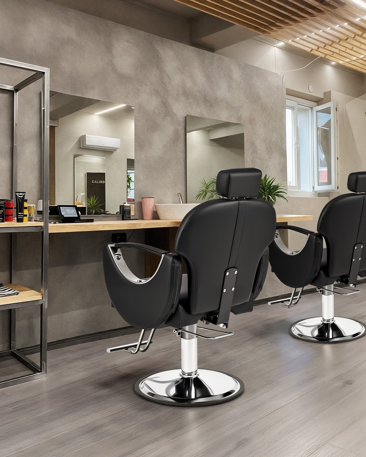 360° Styling All Purpose Hydraulic Black Reclining Barber Chair Salon Beauty Spa