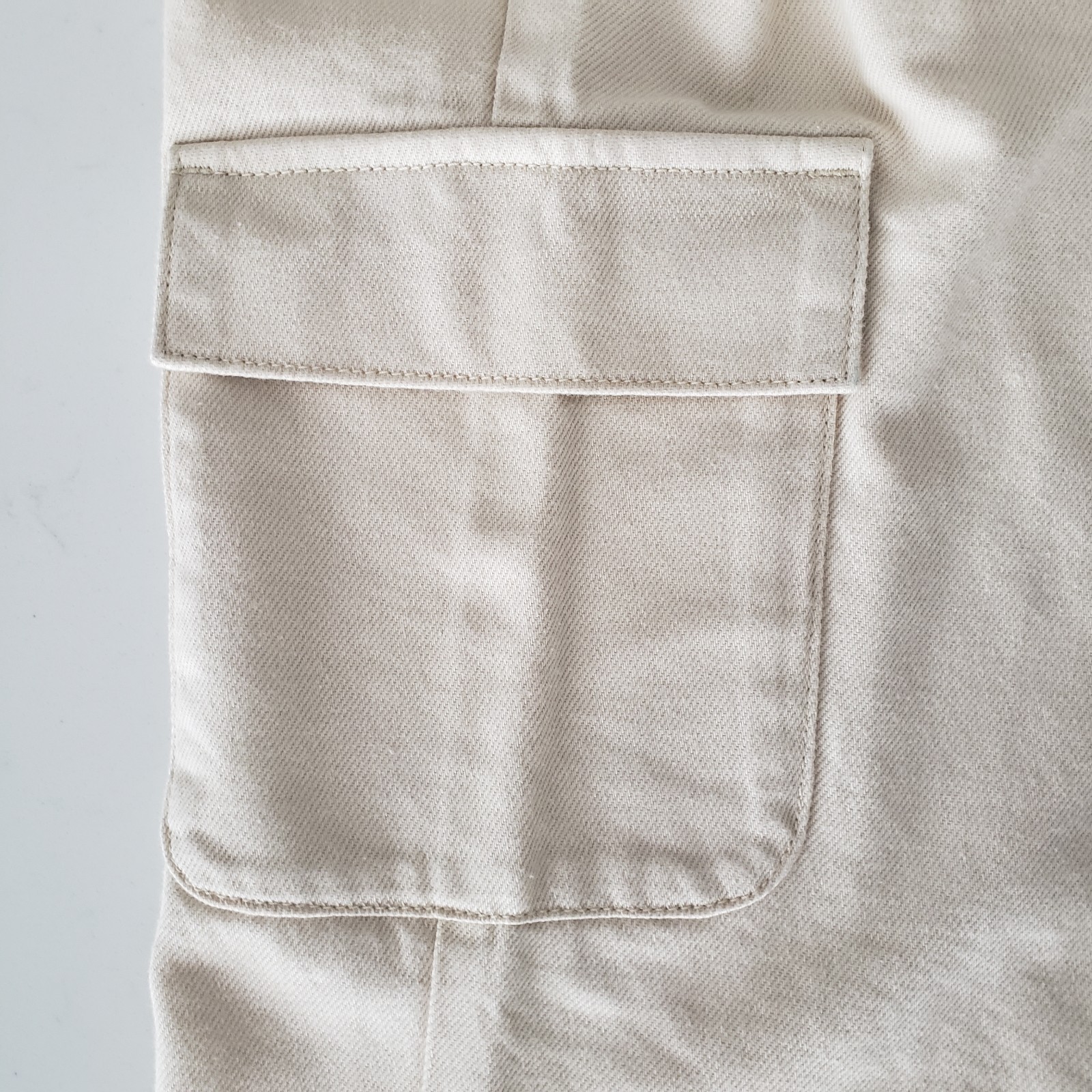 Marc New York Jeans Womens Size 4 Cargo Ecru Denim Cotton High Rise Wide Leg NWT