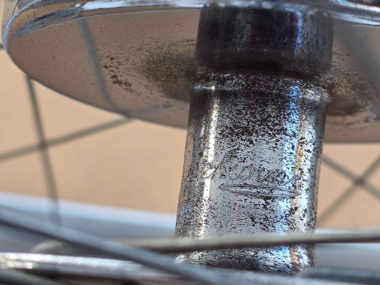 26" SCHWINN S-2 CHROME WHEEL SET W/ FRONT DRUM BRAKE PHANTOM B6 ETC.