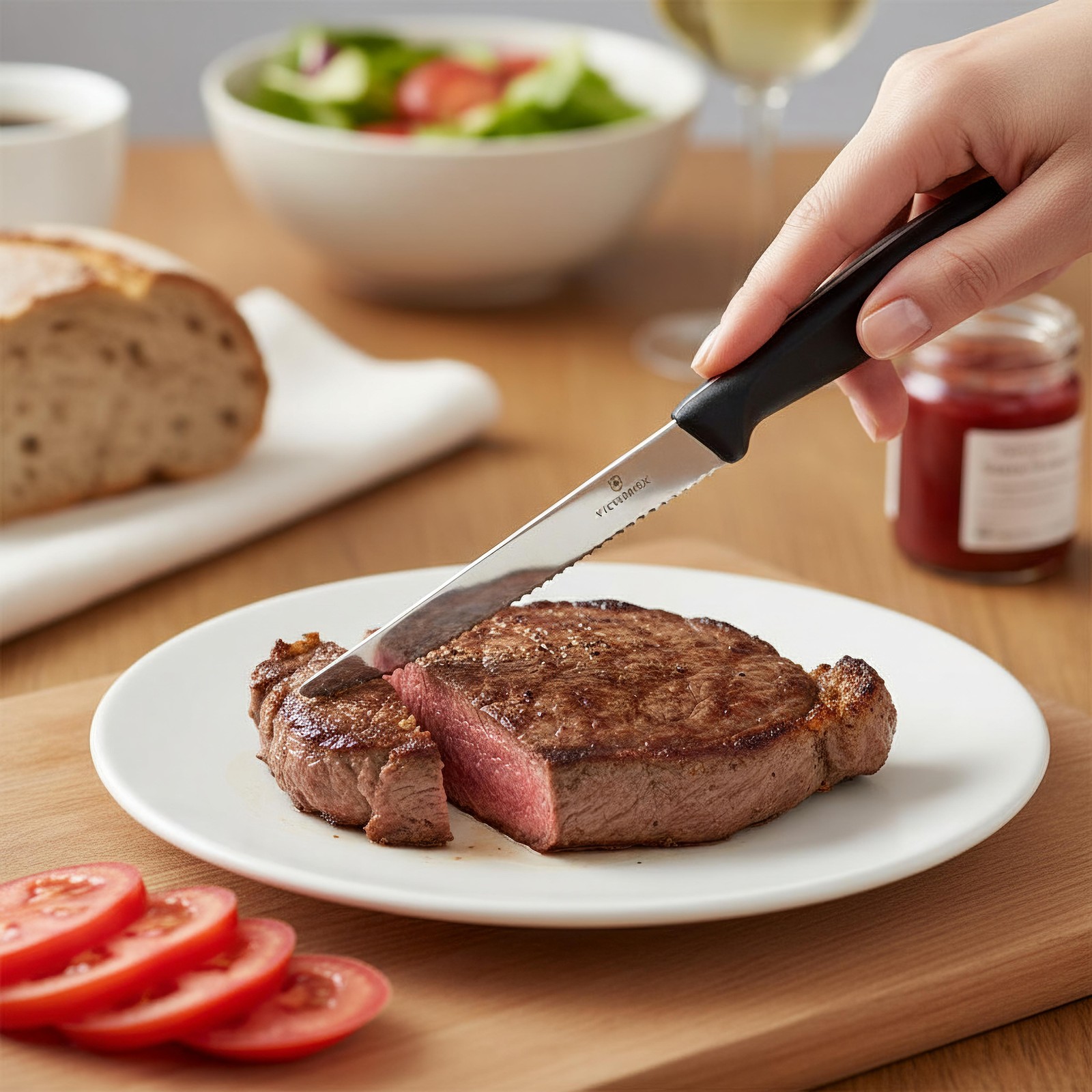 Victorinox Swiss Classic 4.3″ Serrated Steak Knife Black Stainless Steel