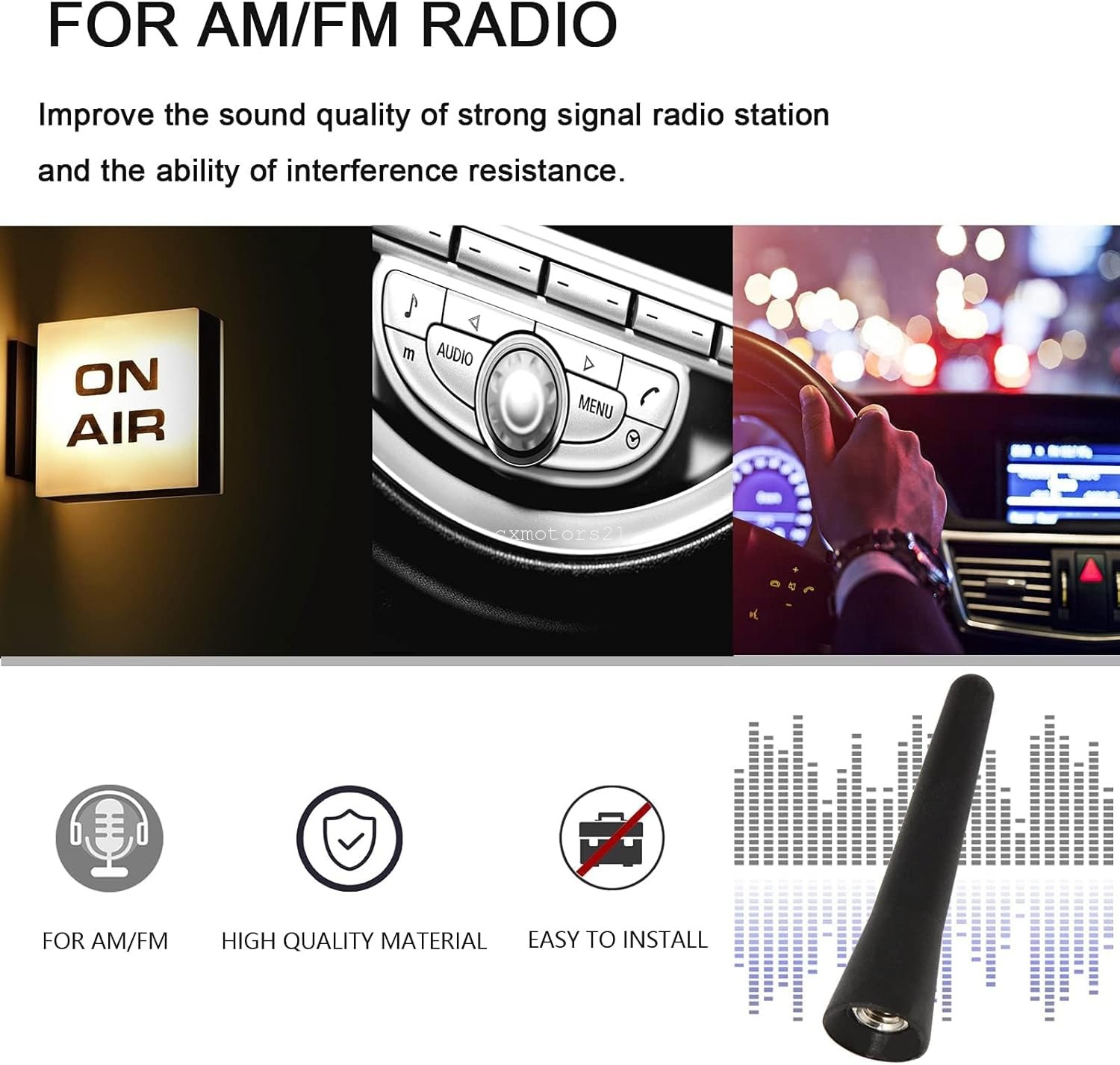 2.5" Car Mini AM/FM Radio Short Antenna Mast for BMW Z3 1996-2002 Z4 2003-2017