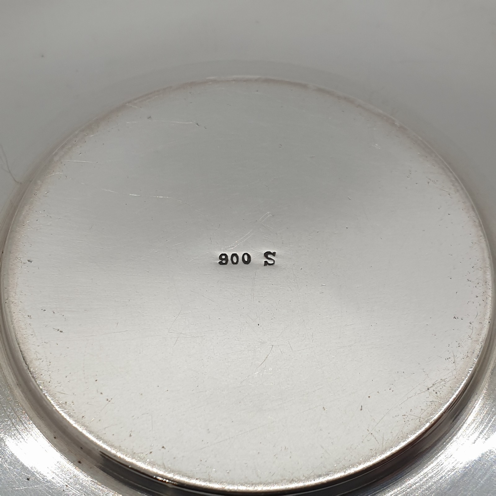 900 Solid Silver Coffee Cup & Saucer