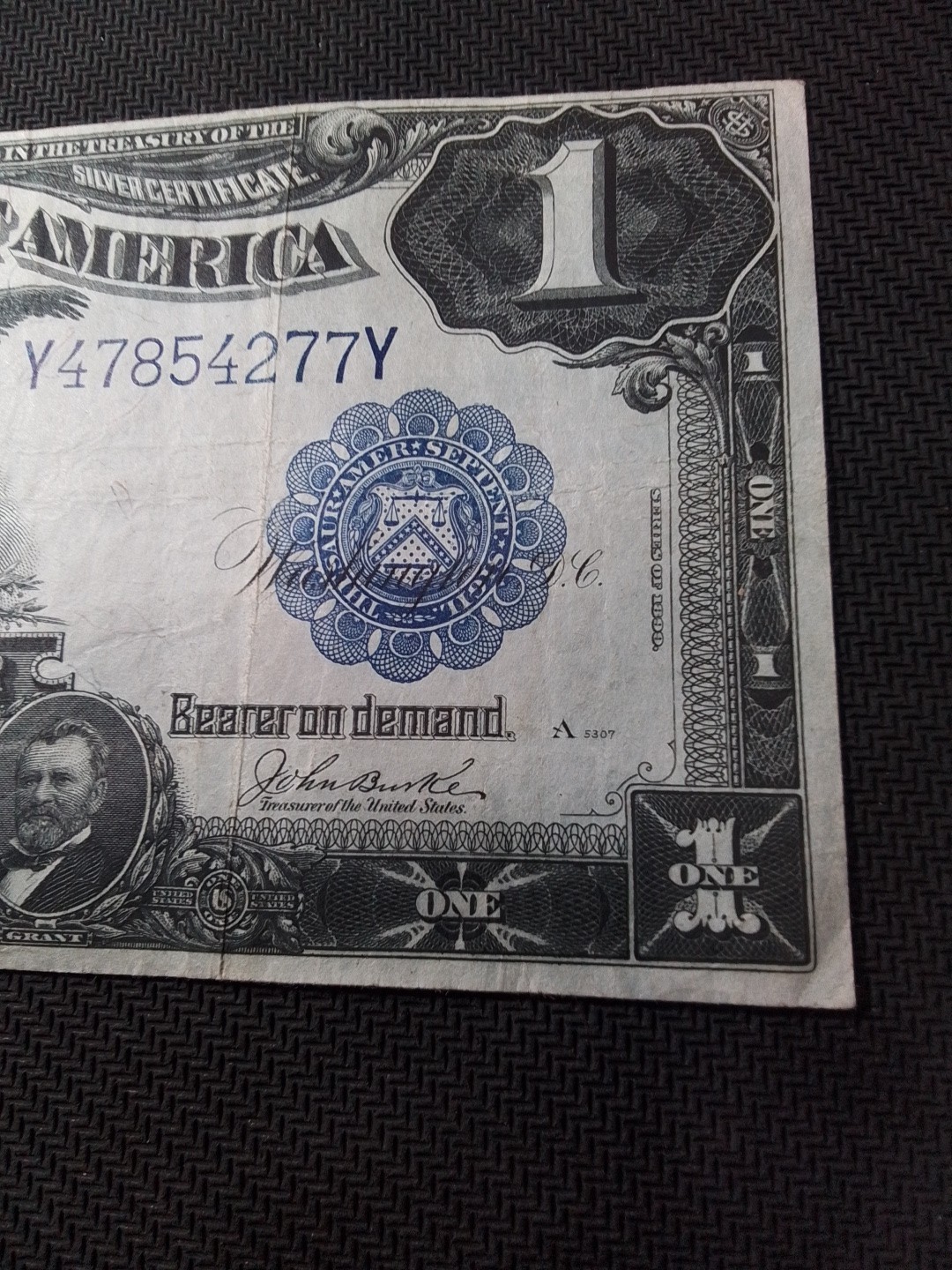 (1) $1 1899 "BLACK EAGLE" Silver Certificate, Fr-233 EF Condition.