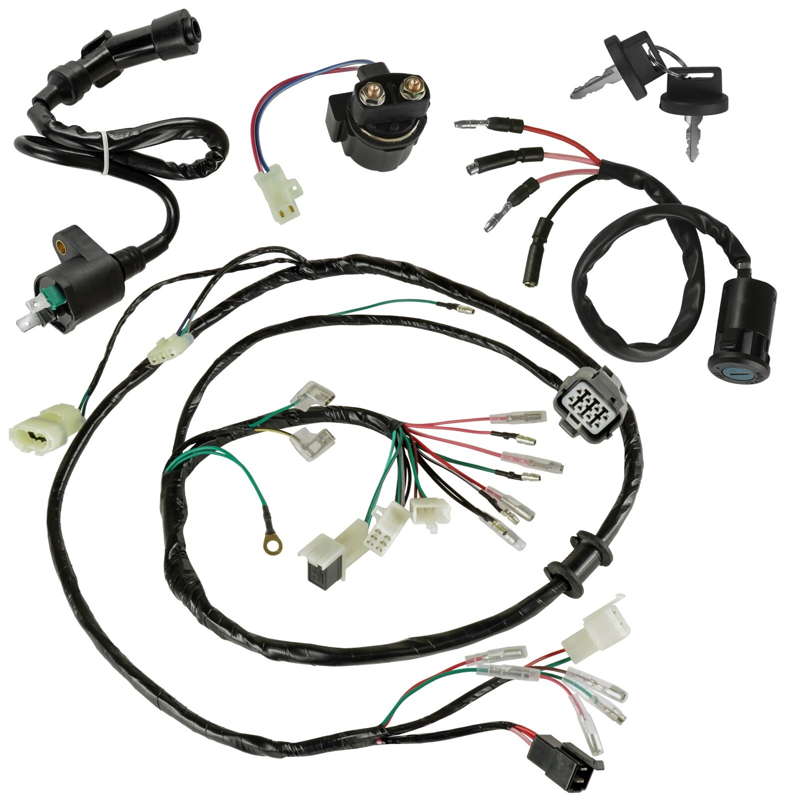 Wire Harness / Starter/ Ignition Key Switch ,Coil Honda FourTrax TRX 300 1997-00