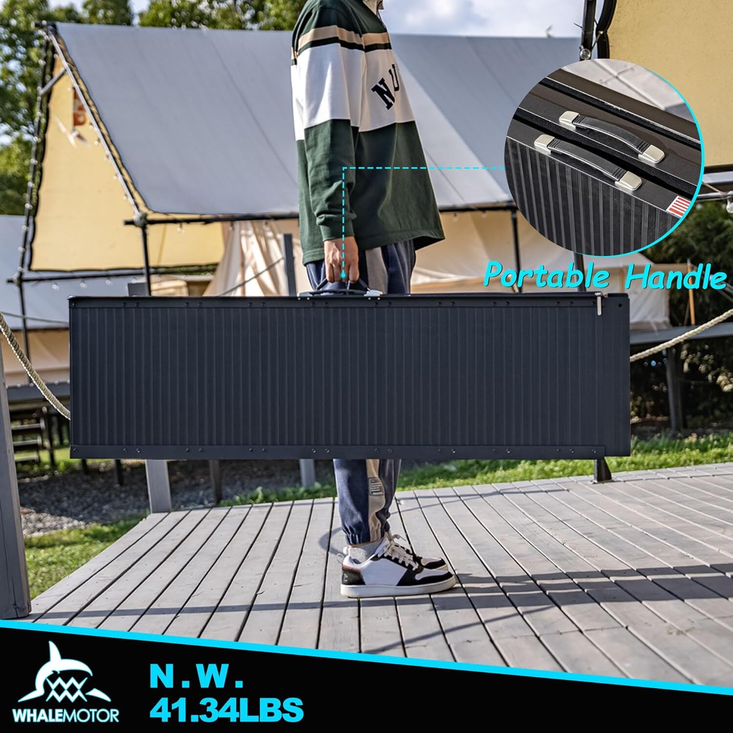 Wheelchair Ramp 7 Foot Aluminum Folding Mobility Scooter Portable Non-Slip