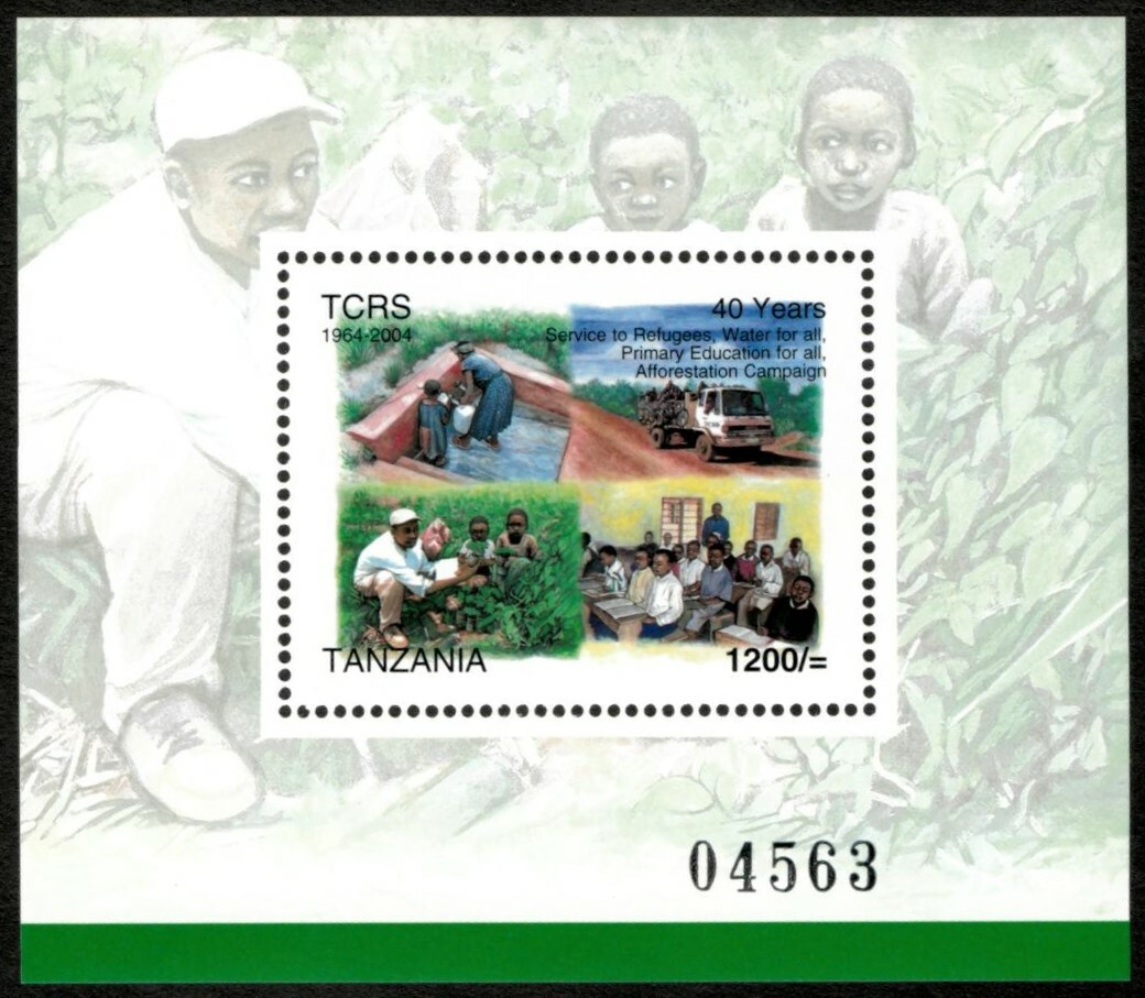 Tanzania 2004 - TCRS, 40 Years, Refugees - Souvenir Sheet - Scott 2309 - MNH