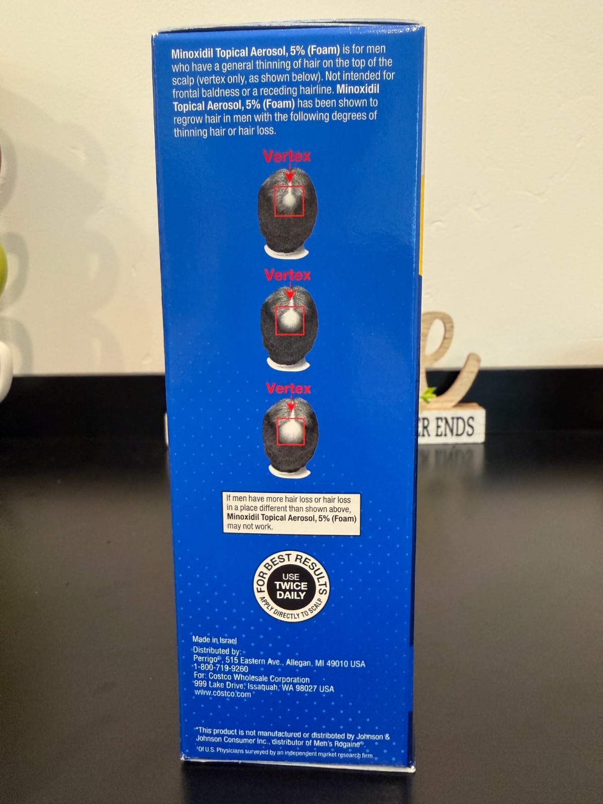 Kirkland Minoxidil FOAM 5% Extra Strength Men Hair Regrowth 6 Months Powerful