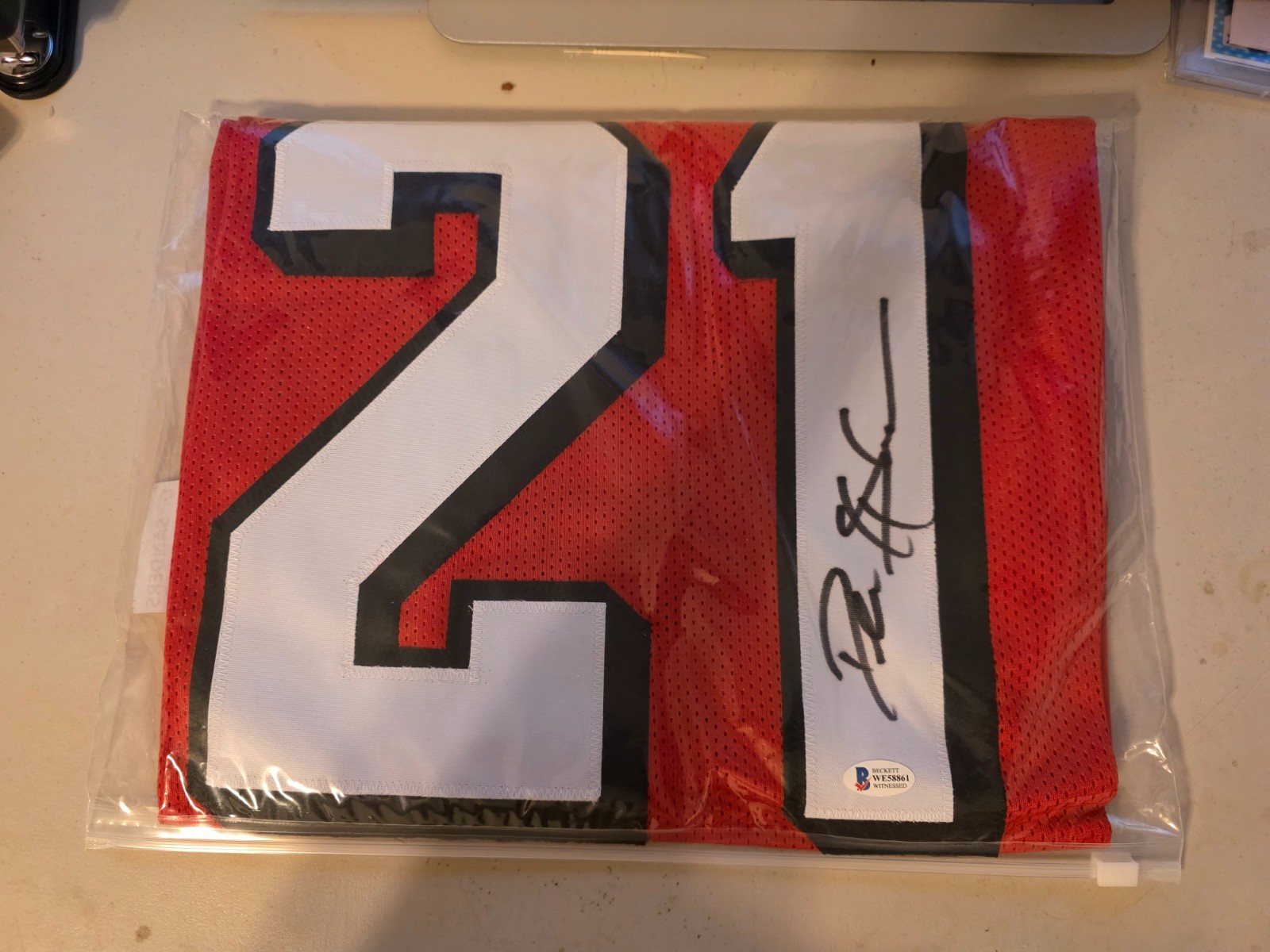 FOOTBALL SIGNED JERSEYS WHOLESALE LOT (20) COA'S FROM JSA, PSA OR BECKETT, DEION