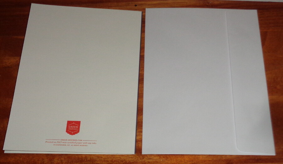 UNUSED Christmas greeting card, magical unicorn on blue, 7"